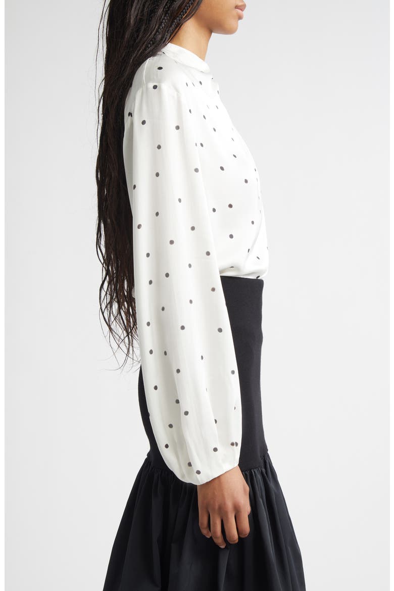 Blaire Polka Dot Top, Alternate, color, CREAM/ BLACK