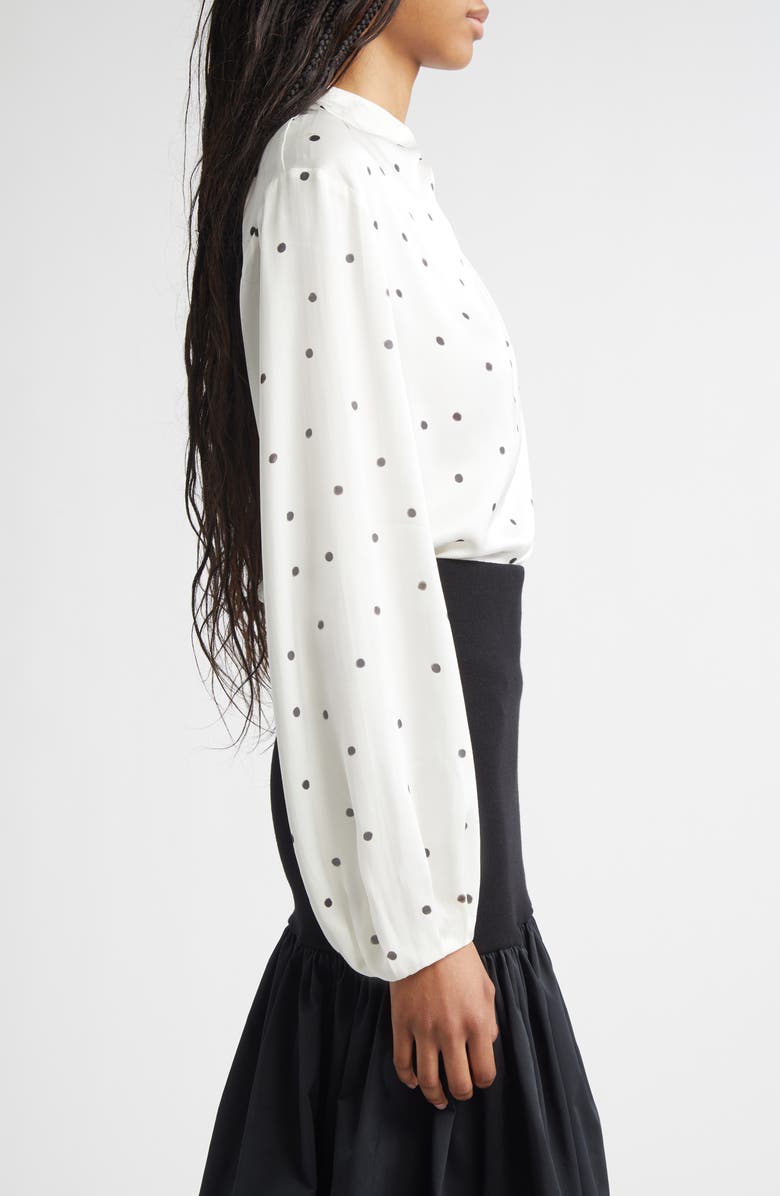 A.L.C. Blaire Polka Dot Top, Alternate, color, Cream/ Black