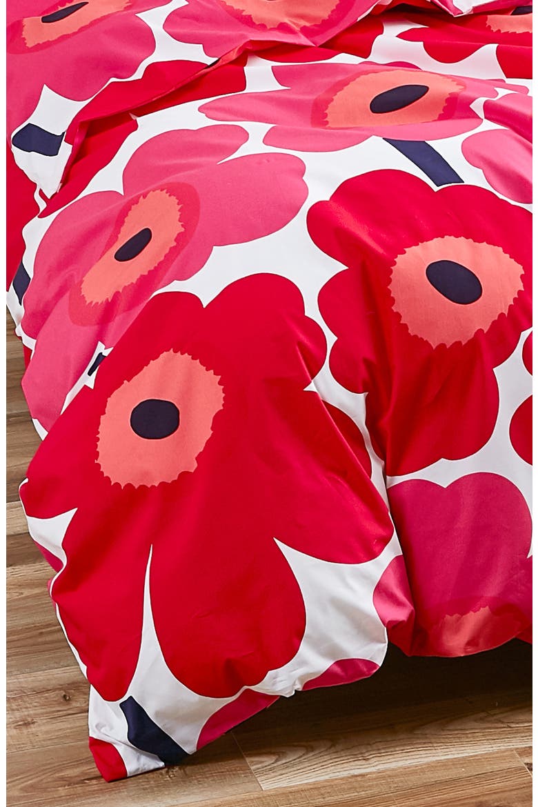 Unikko Comforter & Sham Set, Alternate, color, RED