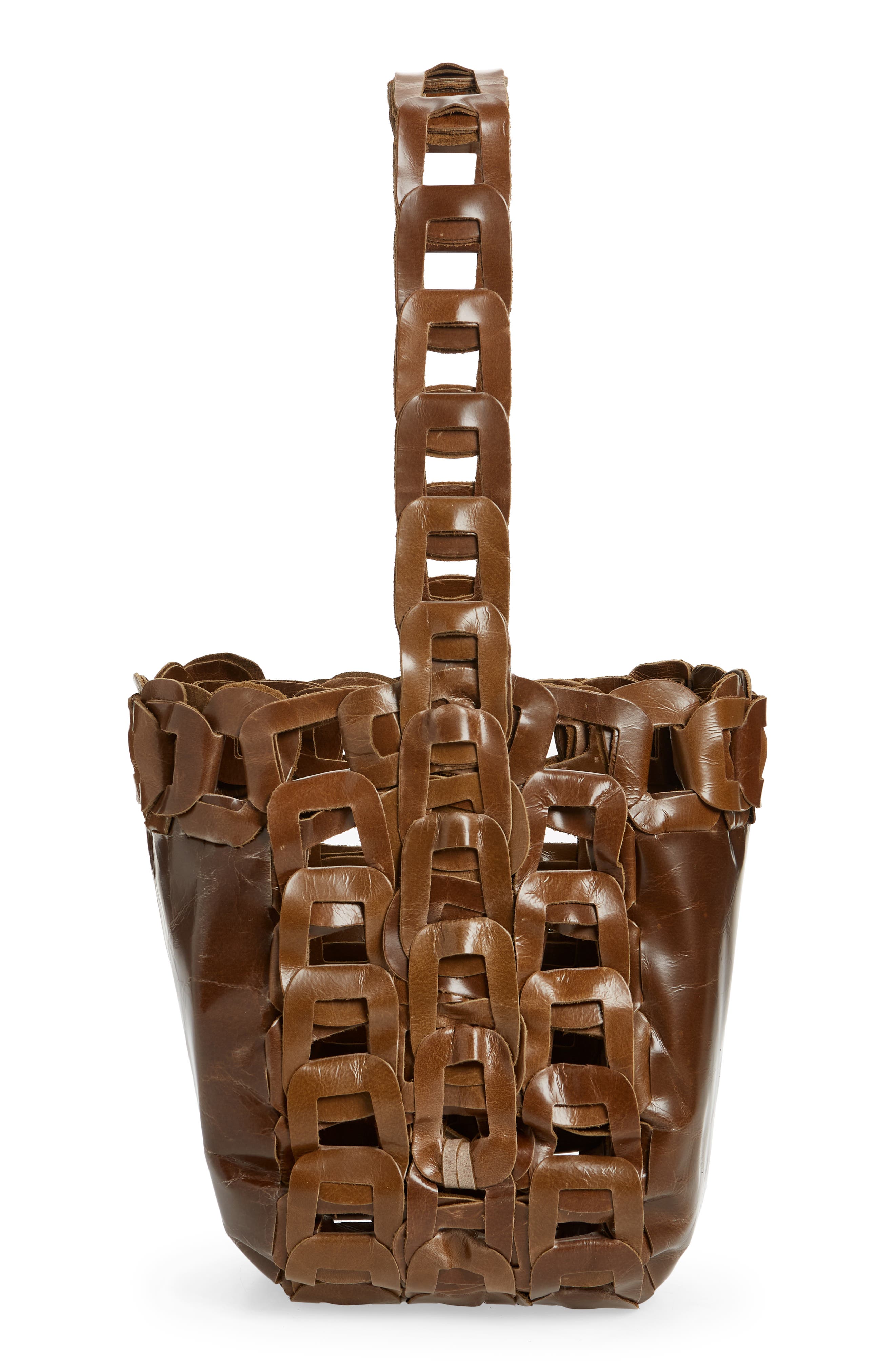 Links Leather Tote, Alternate, color, MAHOGANY
