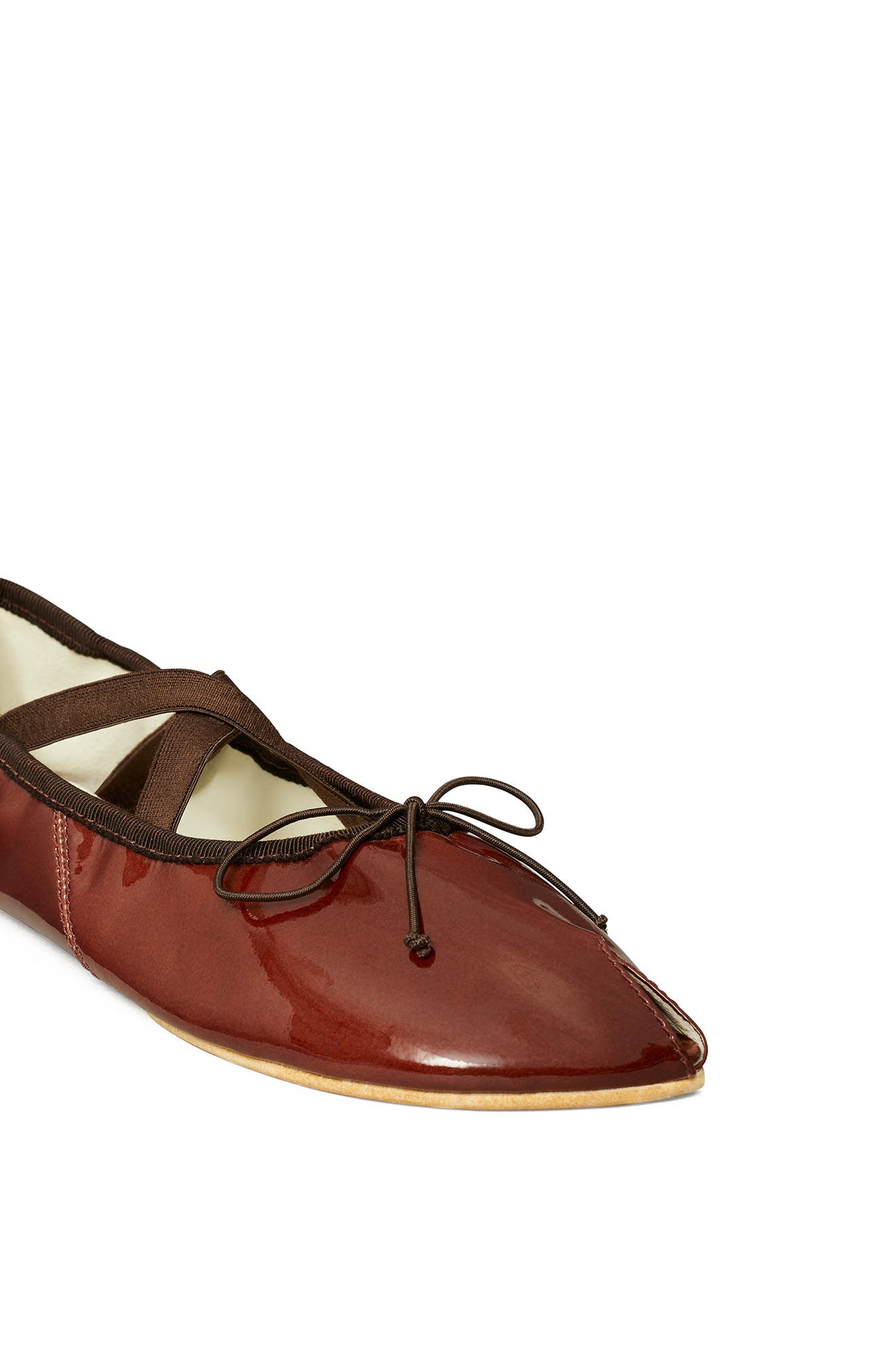 Peep Toe Mary Jane Ballet Flat, Alternate, color, RUSSET BROWN