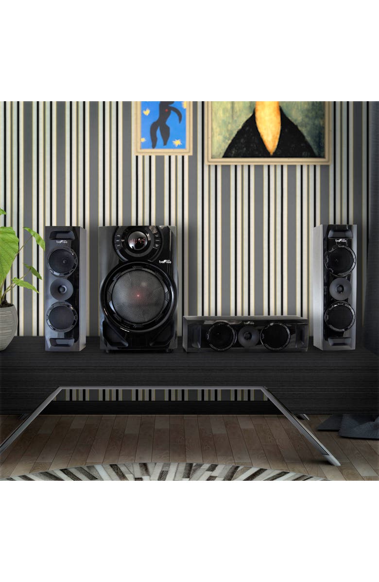 Befree Sound 5.1 Channel Surround Sound Shelf Top Bluetooth Speaker System, Alternate, color, Black