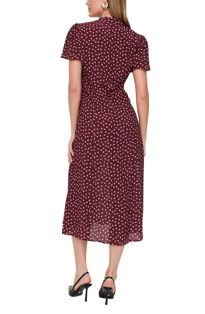 Lily and Lionel London Primrose Midi Dress, Alternate, color, Burgundy