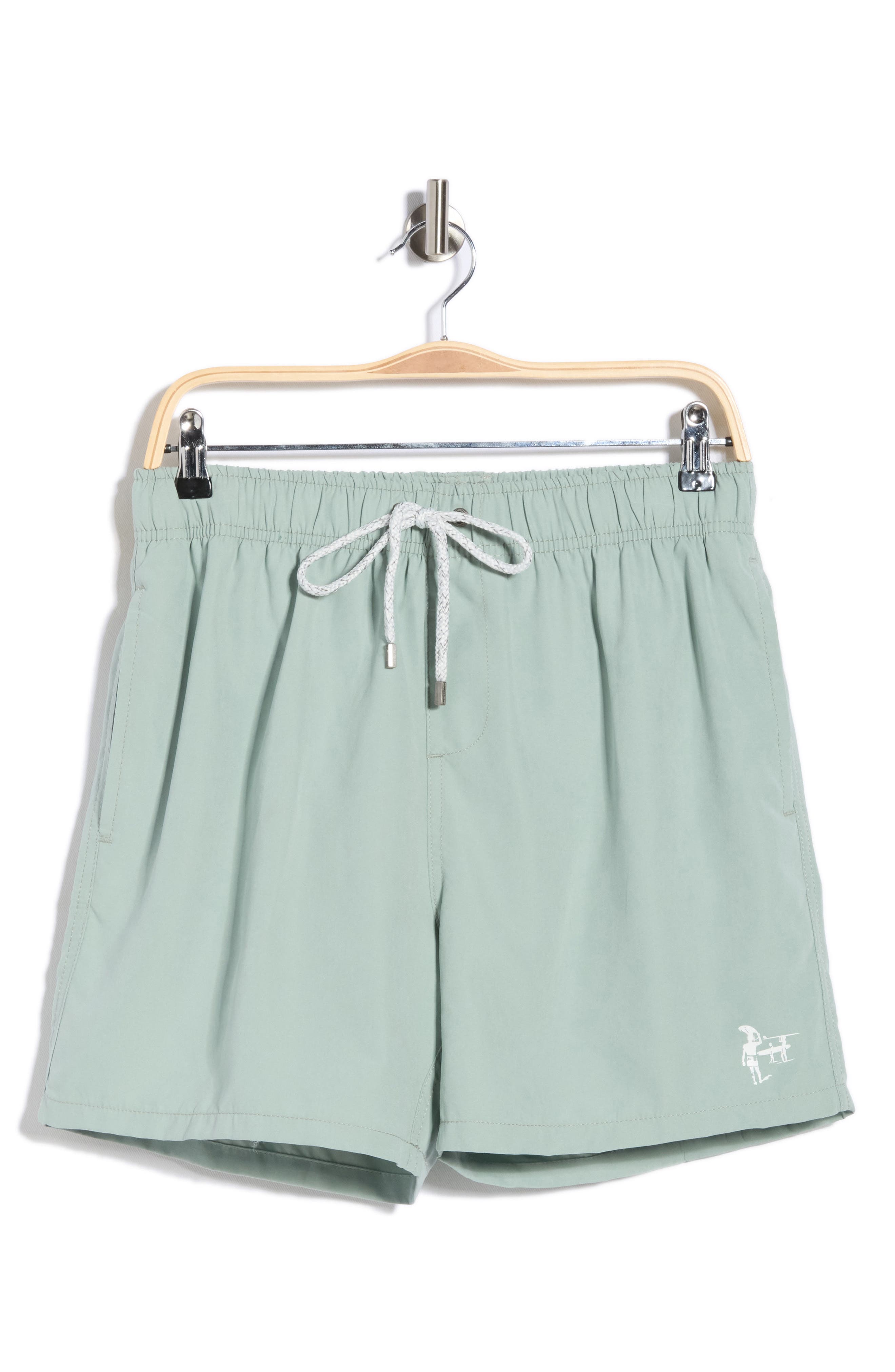Vintage Summer Solid Volley Swim Trunks