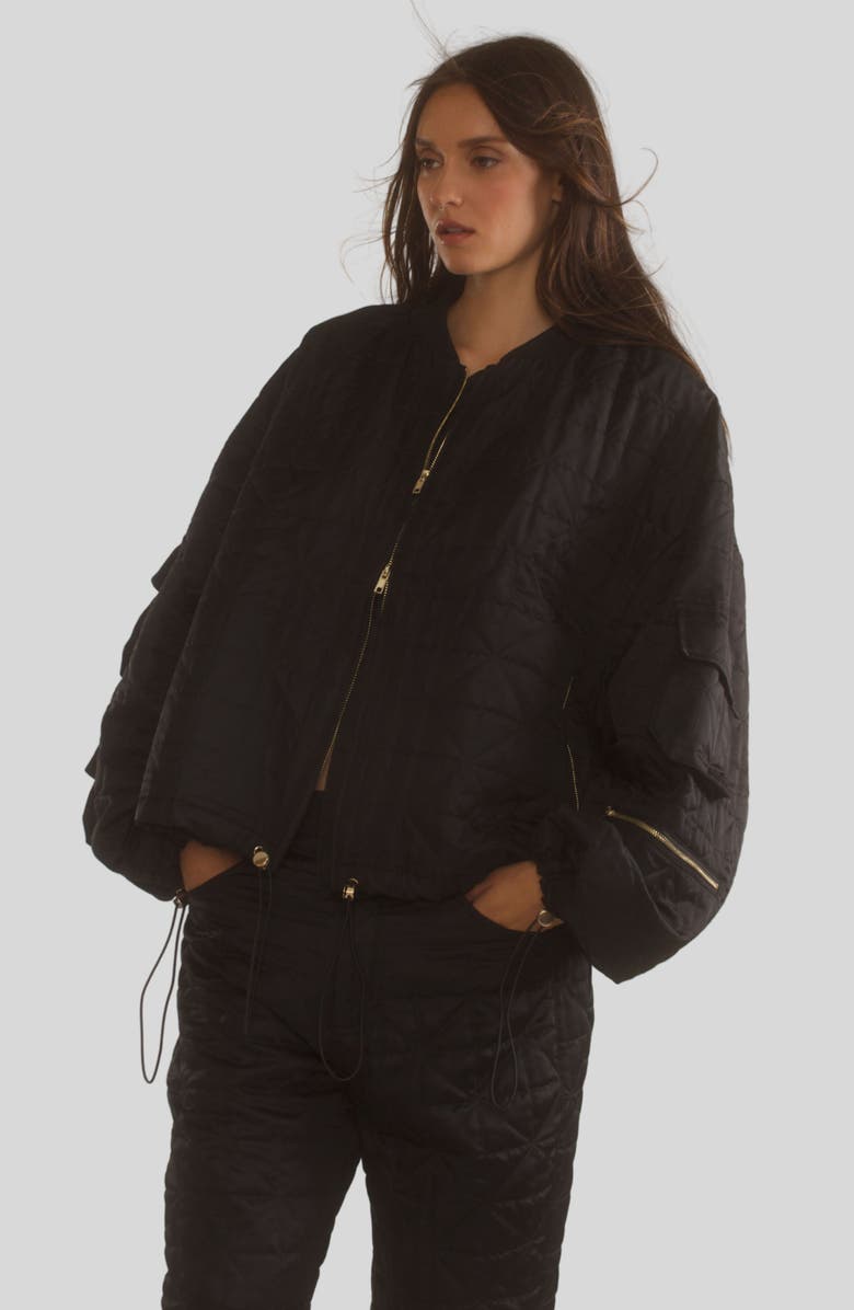 Cynthia Rowley QUILTED BOMBER JACKET, Main, color,