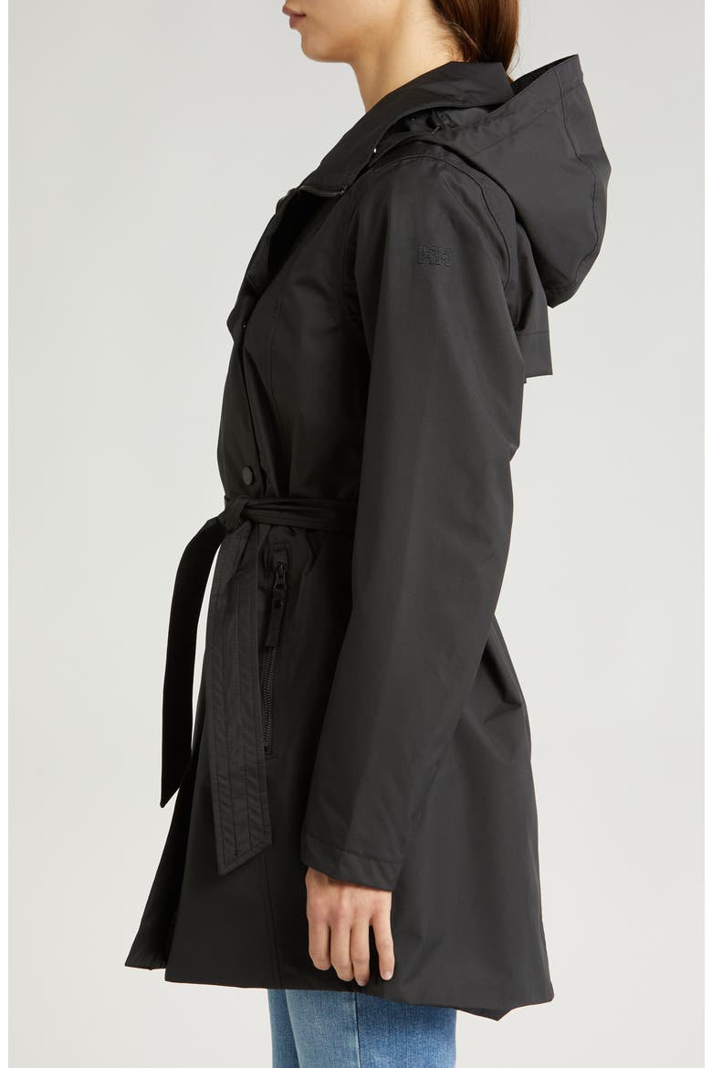 Wesley II Waterproof Insulated Trench Coat, Alternate, color, BLACK