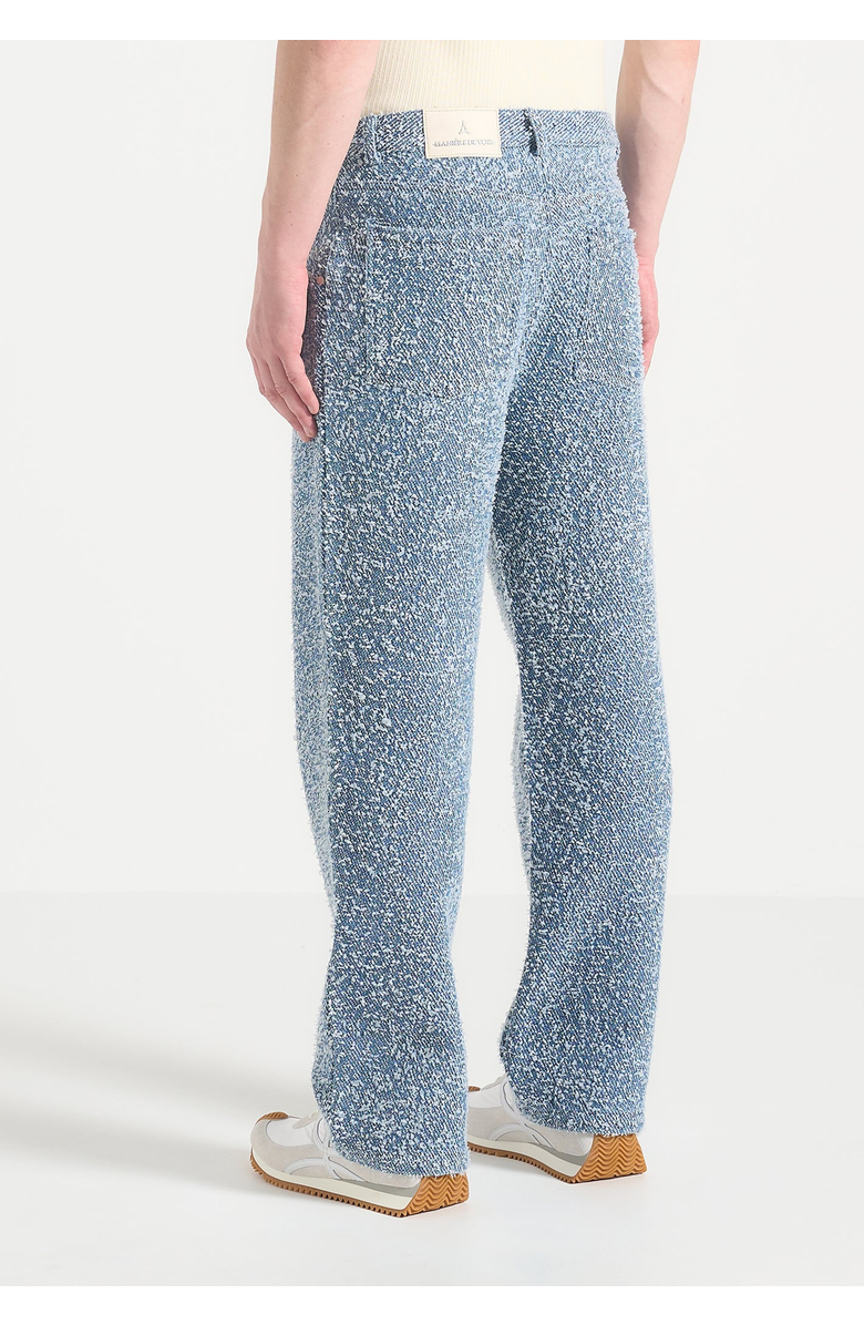 Manière De Voir Arnault Boucle Pleated Jeans, Alternate, color, Blue