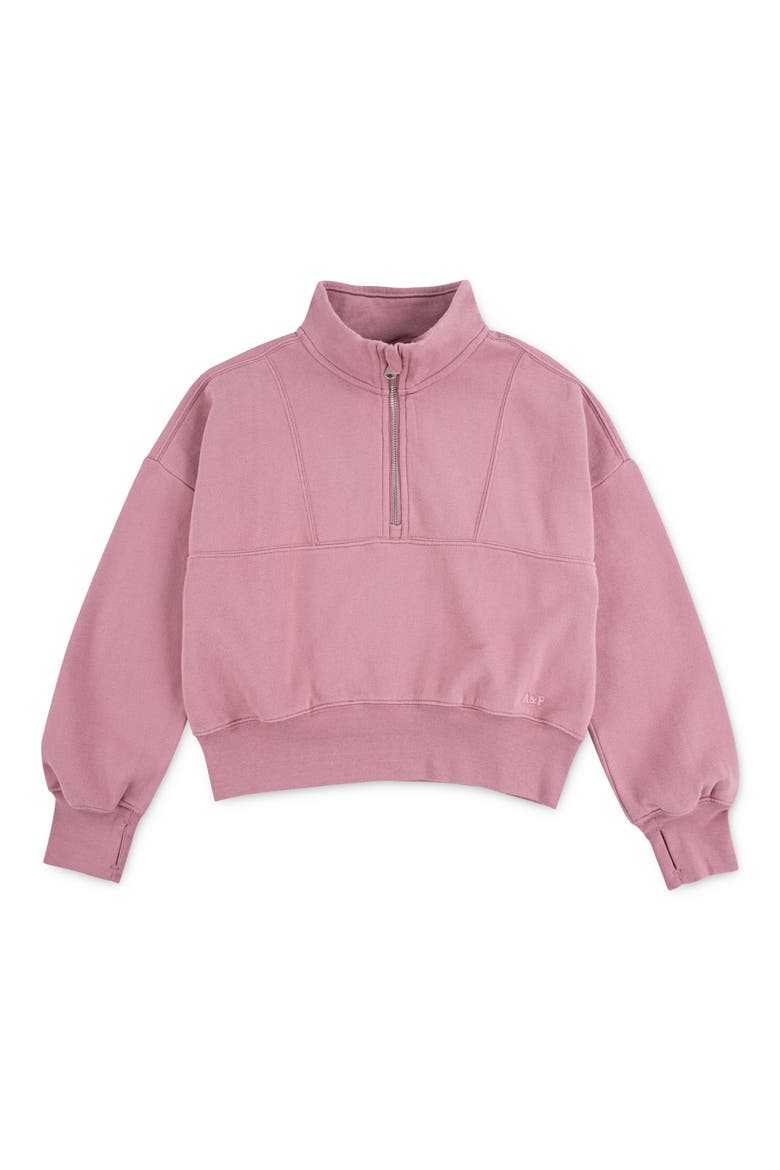 Kids' Essential Quarter Zip Pullover, Main, color, MESA ROSE
