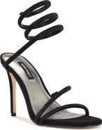 Nine West Maskill Rhinestone Ankle Wrap Sandal