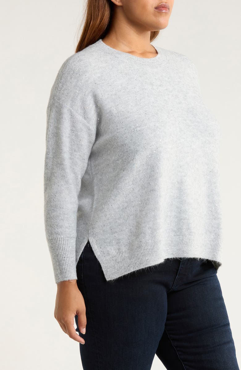 Vince Camuto Sequin Accent Creweck Sweater, Alternate, color, Vapor