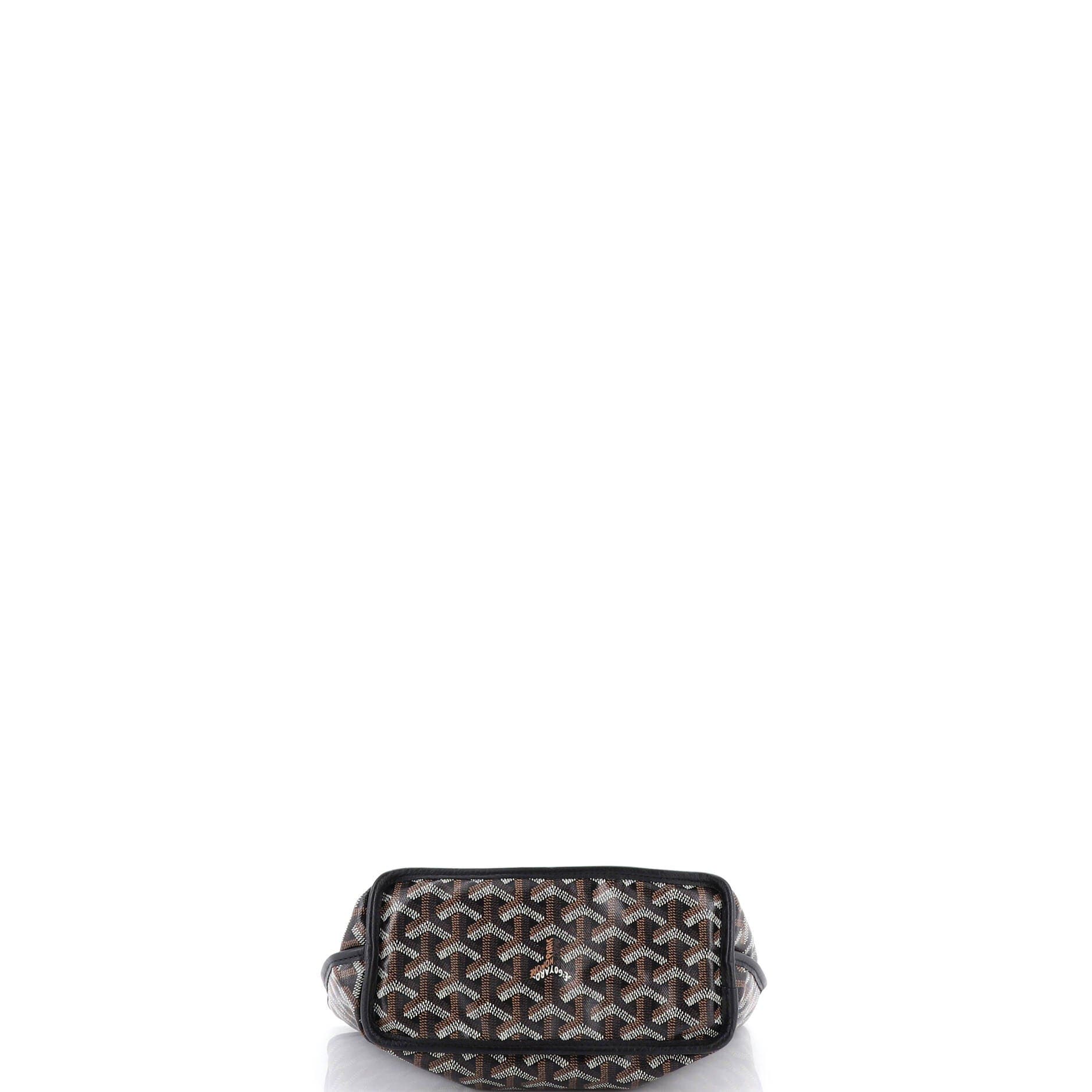 Pre-Owned Goyard Anjou Reversible Tote Coated Canvas Mini, Alternate, color, Black