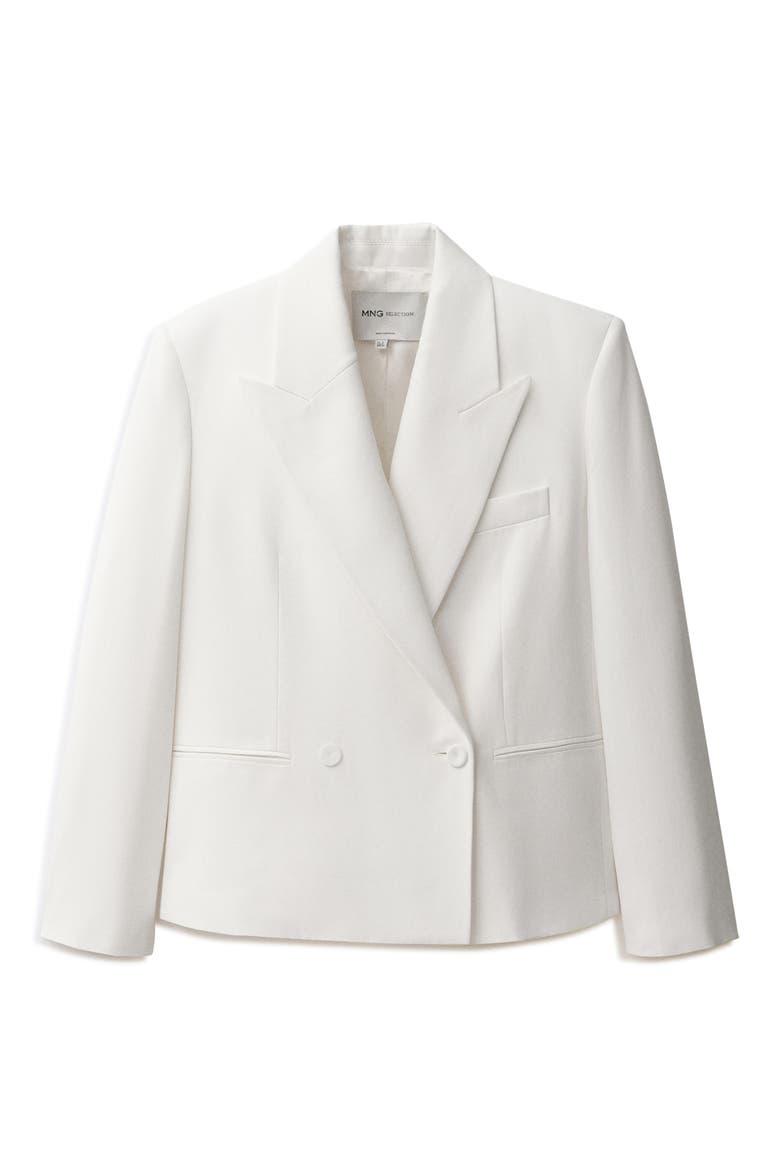 Oversize Double Breasted Blazer, Alternate, color, WHITE