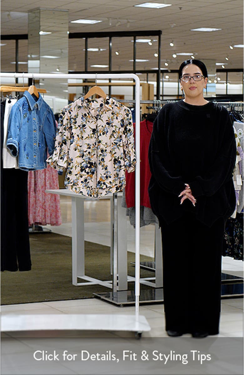 Trailing Iris Fiona Floral Button-Up Top, sales video thumbnail