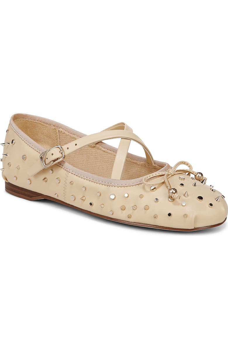 Circus NY by Sam Edelman Zuri Stud Mary Jane Flat, Main, color, Eggshell