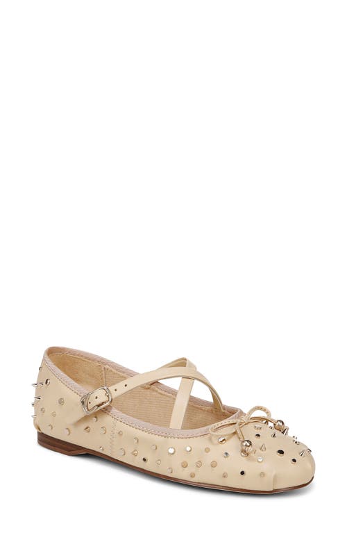 Circus NY by Sam Edelman Zuri Stud Mary Jane Flat in Eggshell 