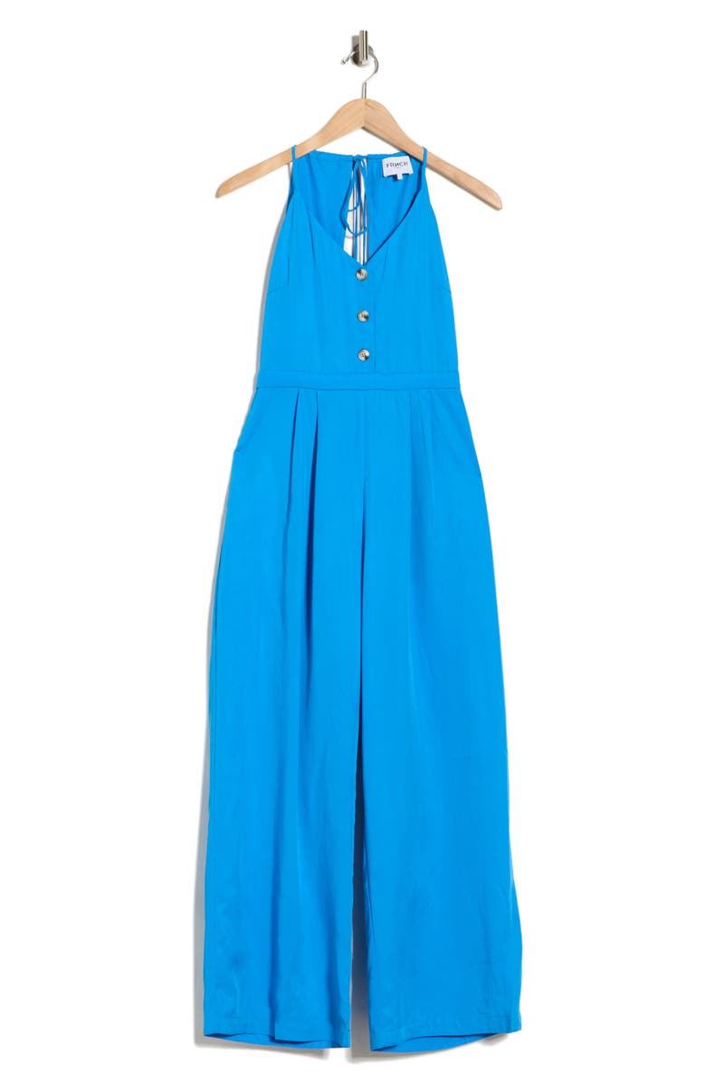 FRNCH Palma Wide Leg Jumpsuit, Alternate, color, Bleu Electrique