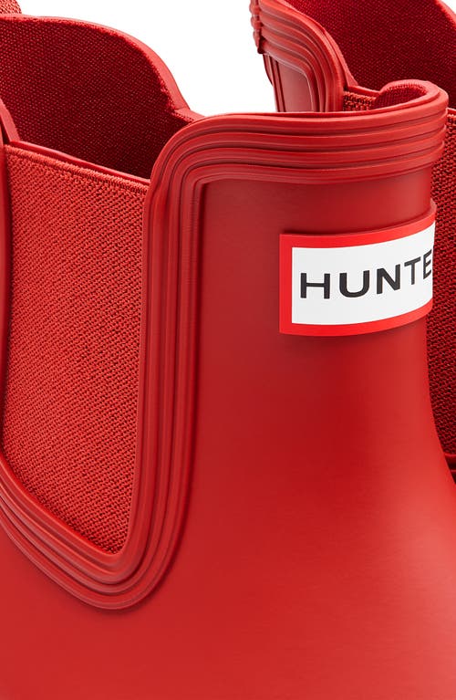 Hunter Original Waterproof Chelsea Rain Boot In Red