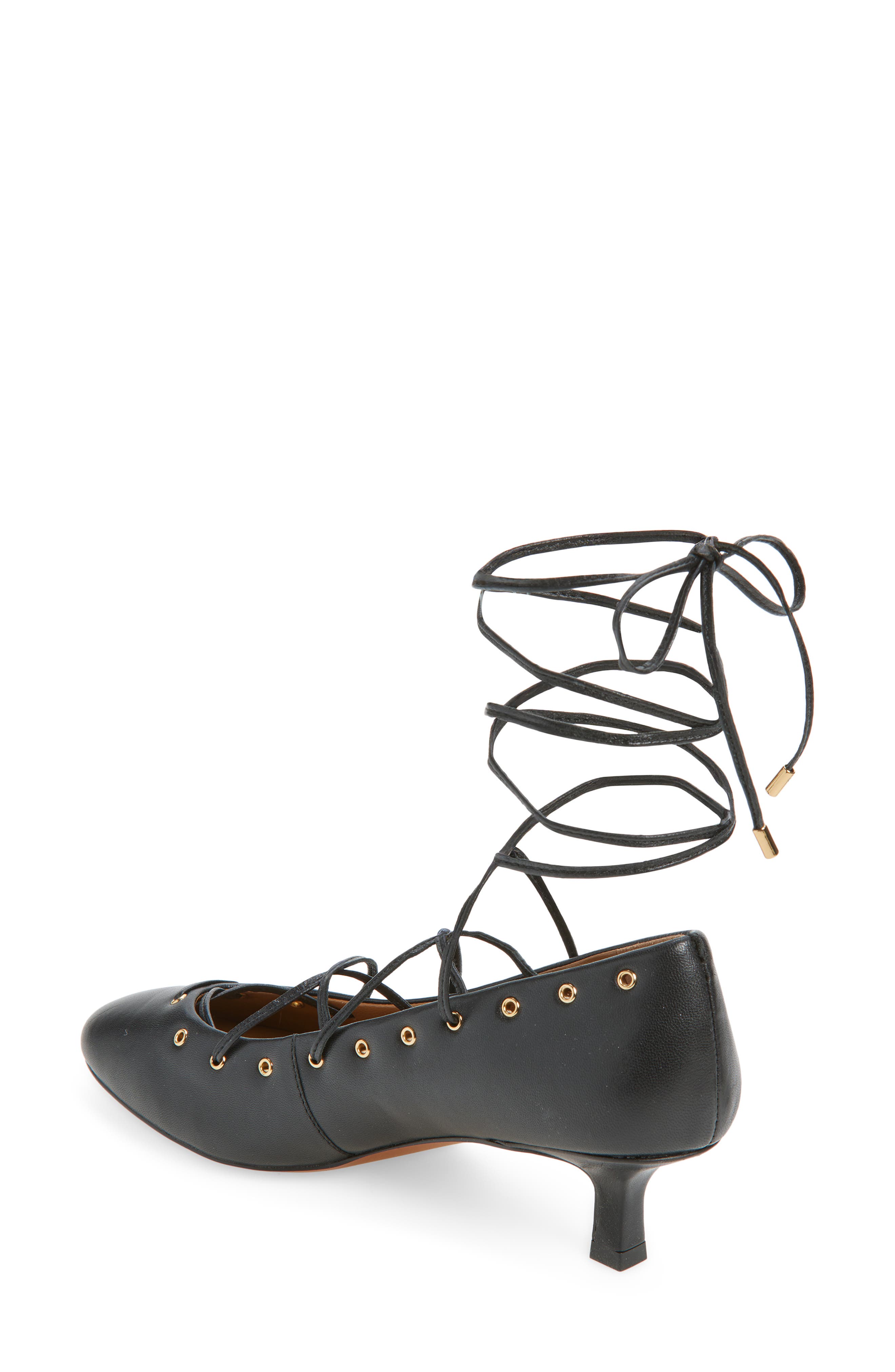 Madewell The Remy Lace-Up Pump, Alternate, color, True Black