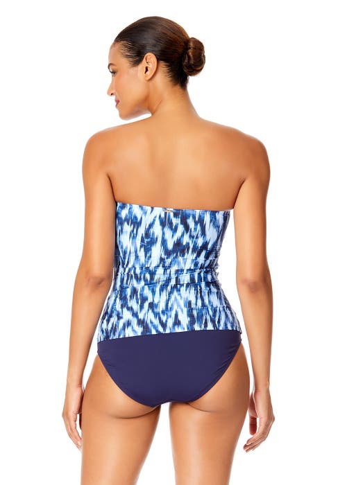 ANNE COLE TIGER DANCE TWIST FRONT BANDEAUKINI SWIM TOP 