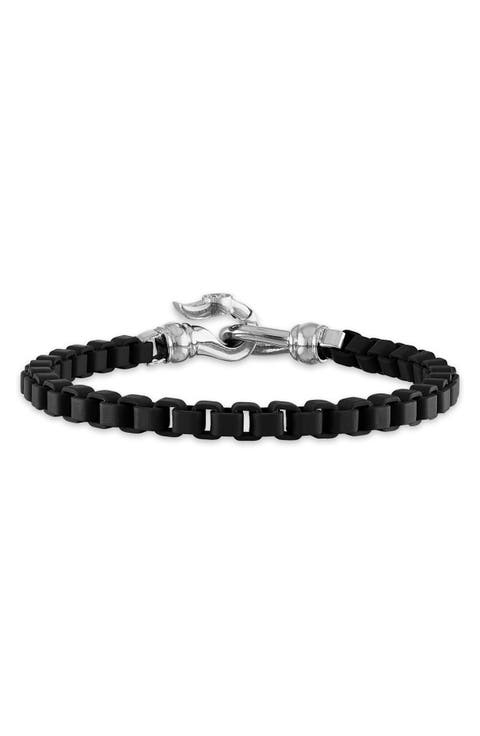 Men's Enamel Box Link Bracelet
