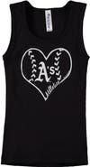 SOFT AS A GRAPE Girls Youth Soft as a Grape Black Oakland Athletics Cotton Tank Top
