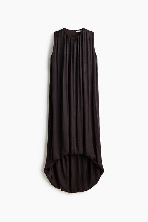 Draped Bubble-hem Dress