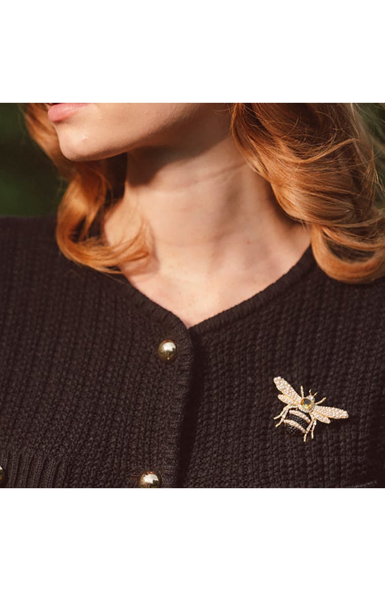 Bill Skinner Studio Bejewelled & Pearl Bee Brooch, Alternate, color, 