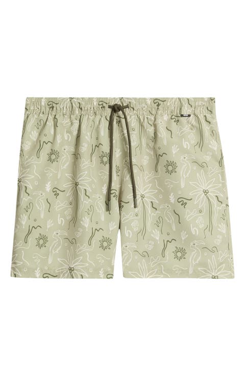 Lightfish Print Swim Trunks