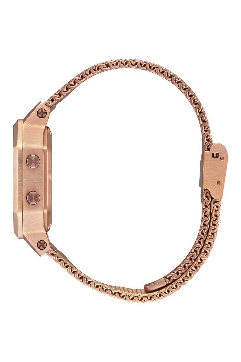 Siren Digital Bracelet Watch, 36mm, Alternate, color, ROSE GOLD/ BLACK/ ROSE GOLD