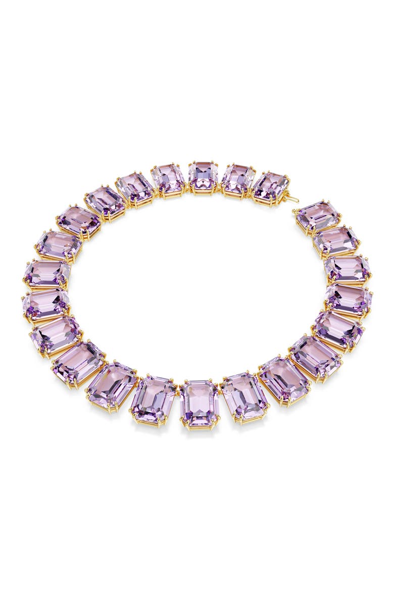 Millenia Crystal Collar Necklace, Alternate, color, PURPLE