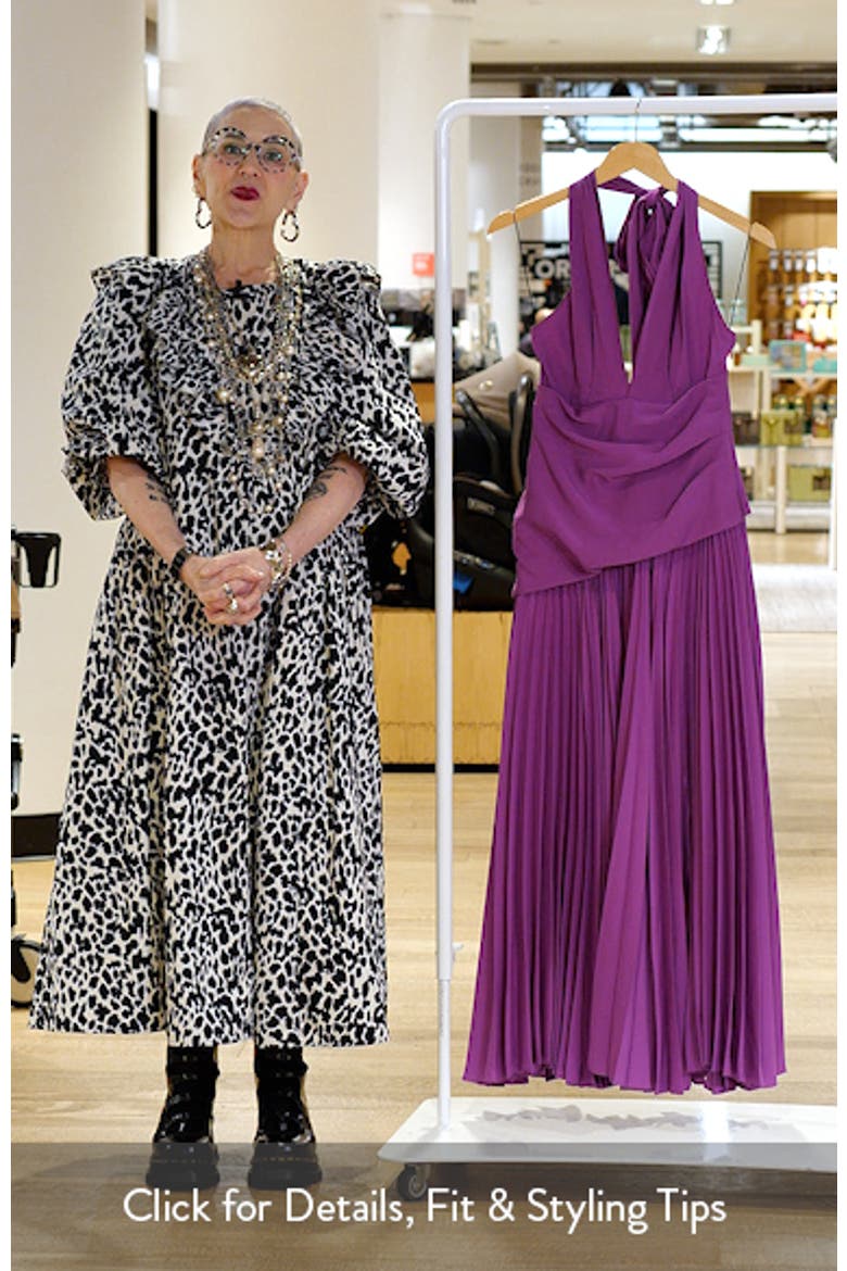 Kerrison Pleat Maxi Halter Gown video