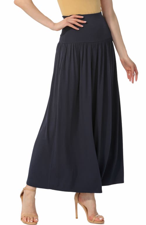 Kimi & Kai Tiered Maxi Skirt In Blue