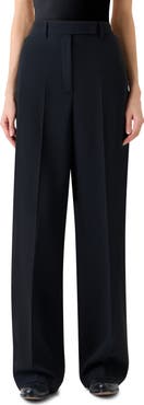 Akris Forest Wool Blend Straight Leg Pants