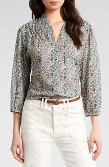 PAIGE Arlette Pleated Peasant Top