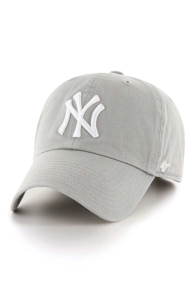 Clean Up NY Yankees Baseball Cap, Main, color, GREY