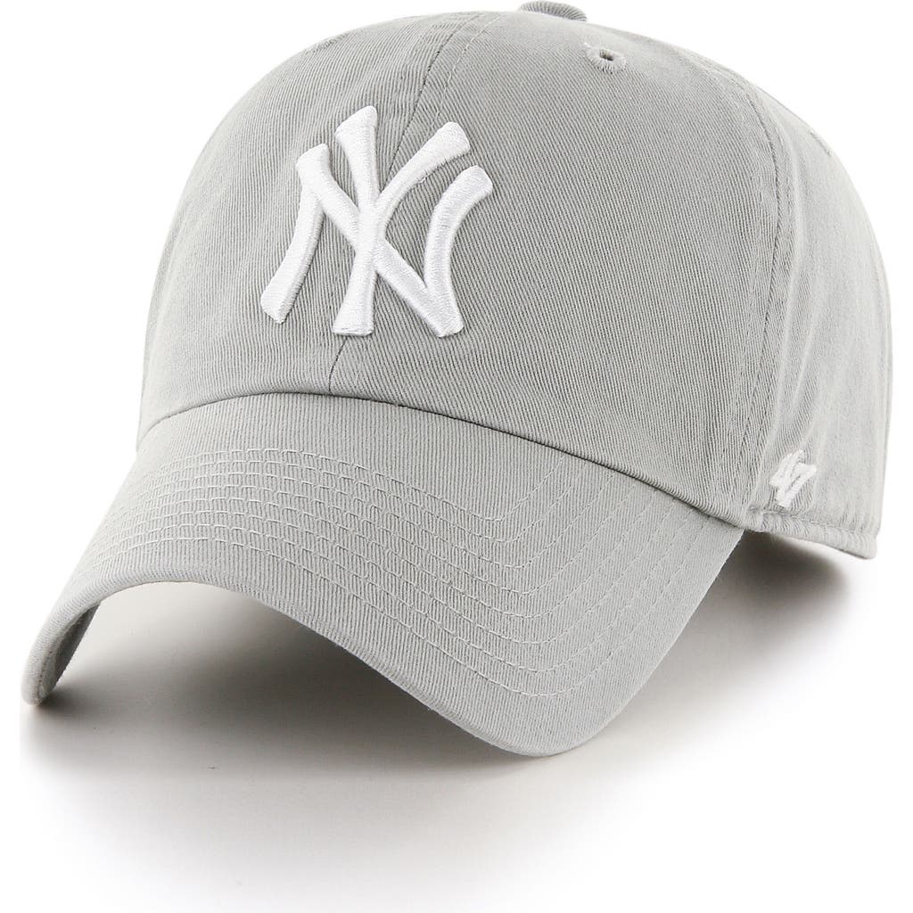 47 Brand '47 Clean Up Ny Yankees Baseball Cap In Gray
