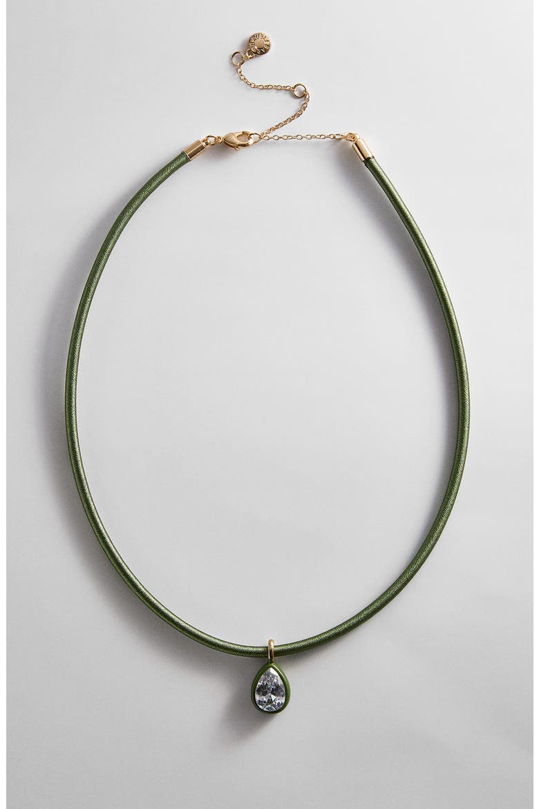 Lindsey Crystal Collar Necklace, Alternate, color, GREEN