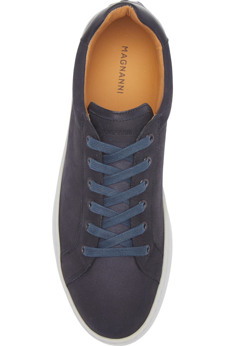 Magnanni Cote Lo Sneaker, Alternate, color, Navy Texture Suede