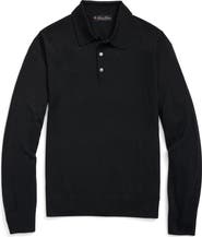 Brooks Brothers Long Sleeve Merino Wool Polo
