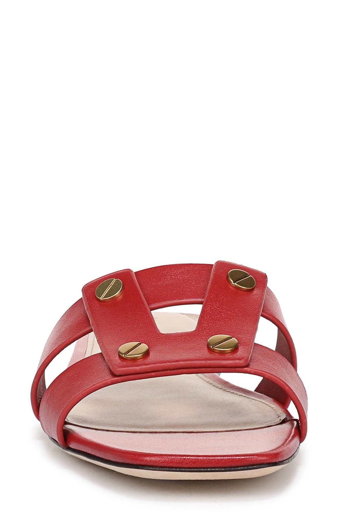 Veronica Beard Via Slide Sandal, Alternate, color, Poppy Red