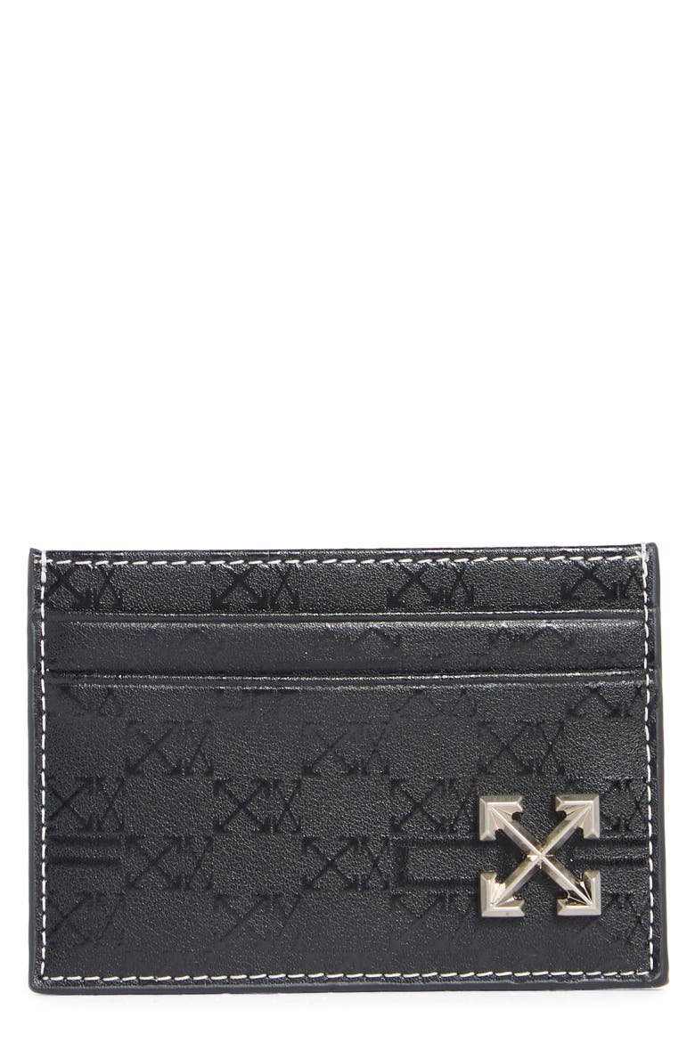 Classic Leather Card Holder, Main, color, BLACK