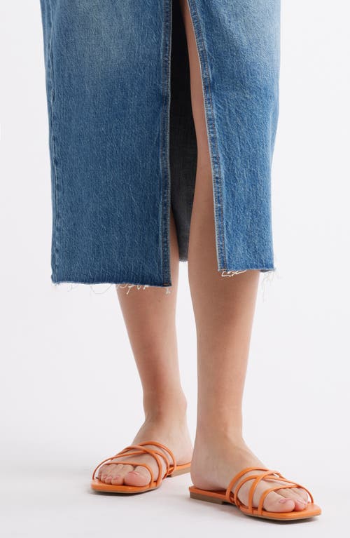 Open Edit Korva Slide Sandal In Orange