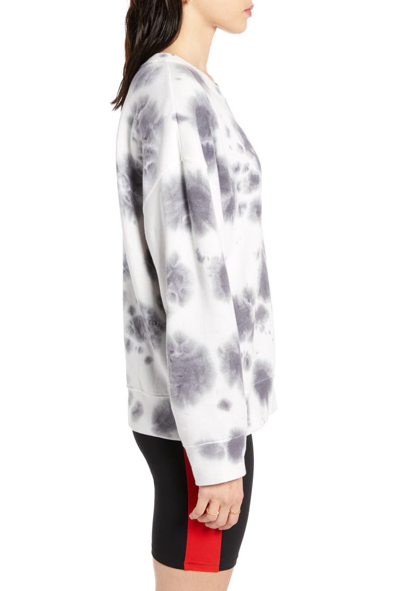 x Claudia Sulewski Tie Dye Sweatshirt, Alternate, color, GREY KITTEN TIE DYE