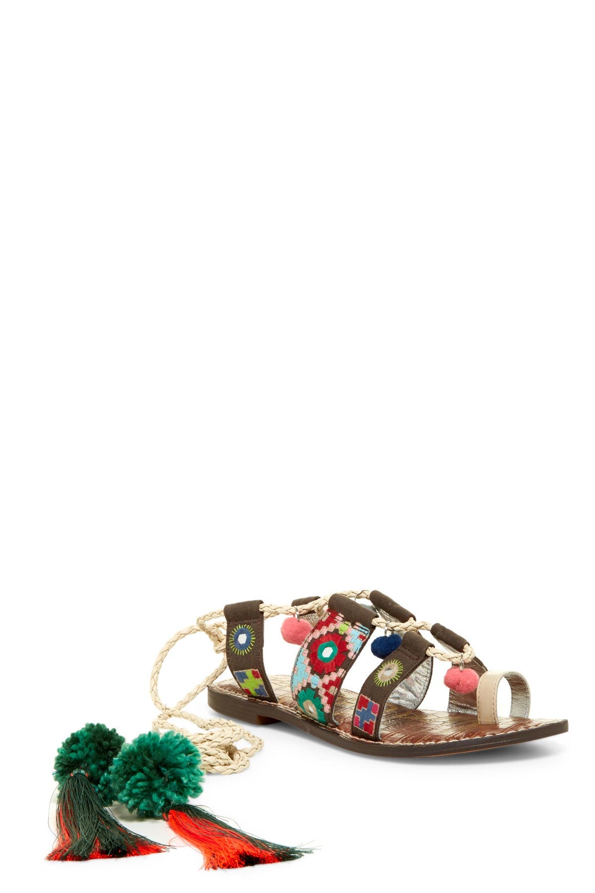 Sam Edelman 'Gretchen' Embellished Lace-Up Sandal, Main, color, 