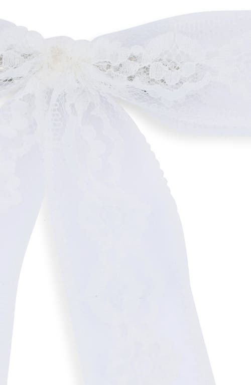 Bp. Lace Bow Barrette In White