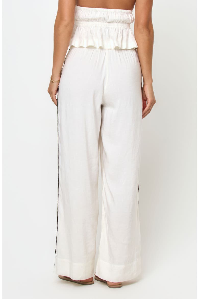 Sur Wide Leg Linen Blend Cover-Up Pants, Alternate, color, CREAM