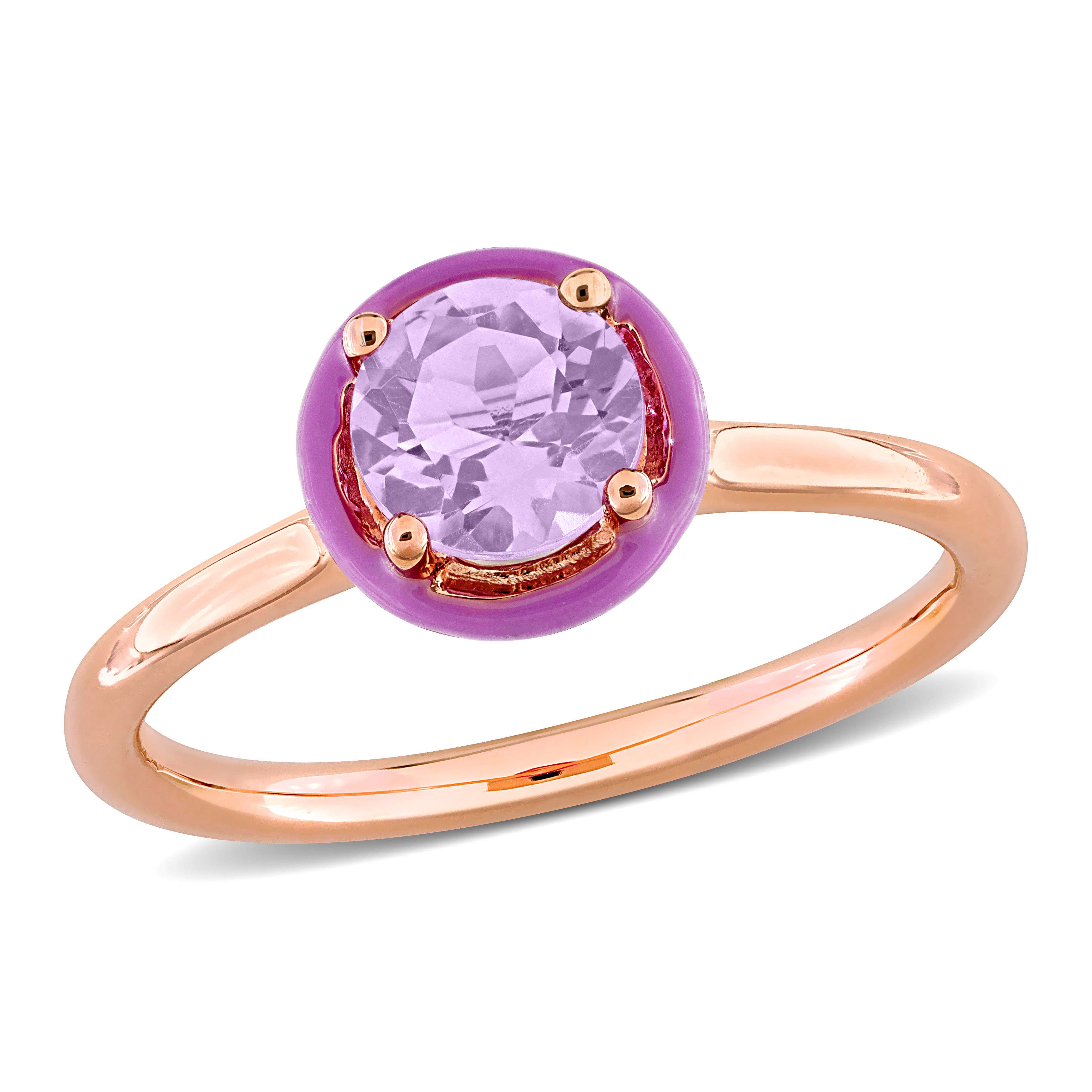 selected Amethyst/Rose-Plated