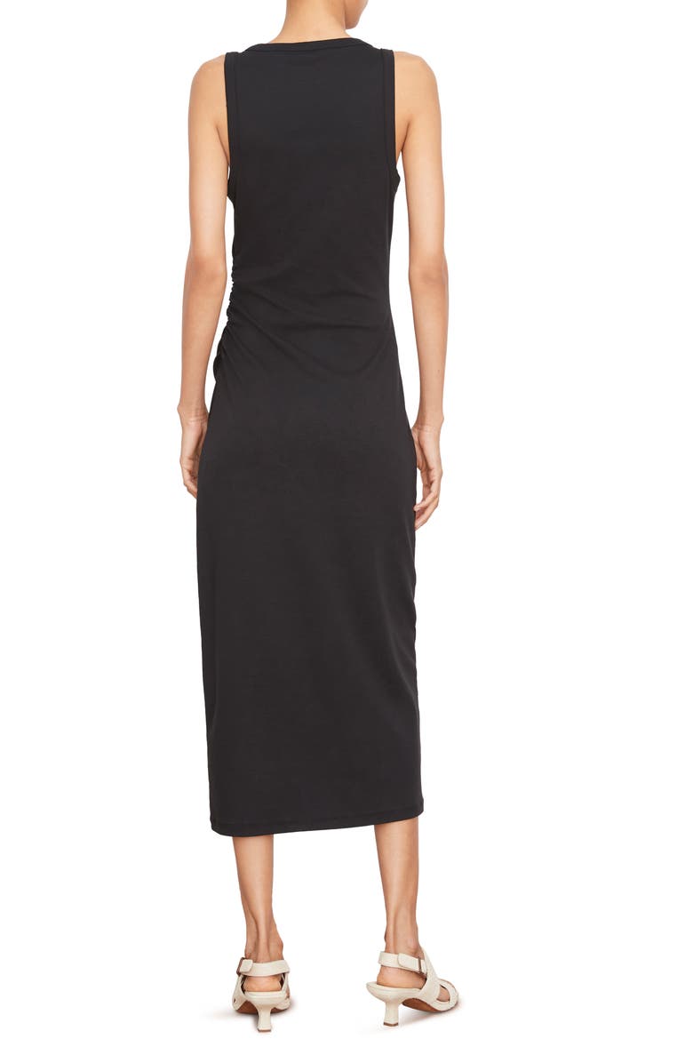Vince Side Drape Stretch Cotton Midi Dress, Alternate, color, 