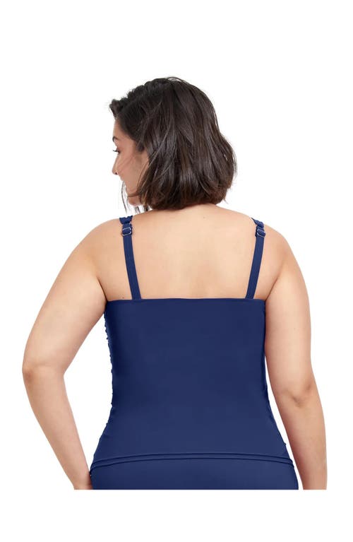 Profile By Gottex Tutti Frutti Plus Size Sweetheart Underwire Tankini Top In Blue
