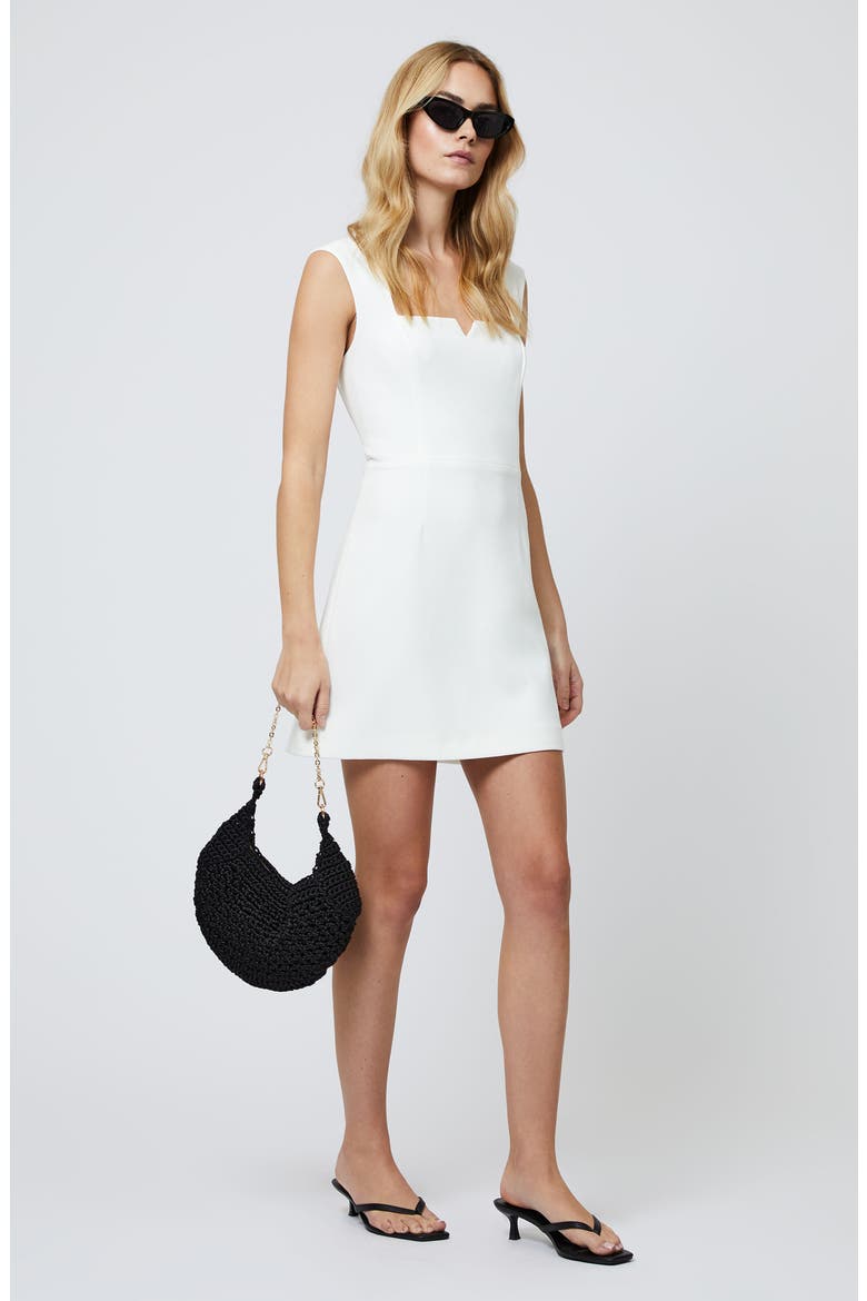 Whisper Notched Neck Minidress, Alternate, color, SUMMER WHITE